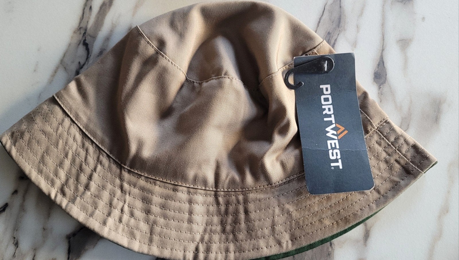Portwest omkeerbare bucket hat L/XL - Groen/Beige hoed, Kleding | Dames, Portwest, Hoed, Nieuw, Ophalen of Verzenden
