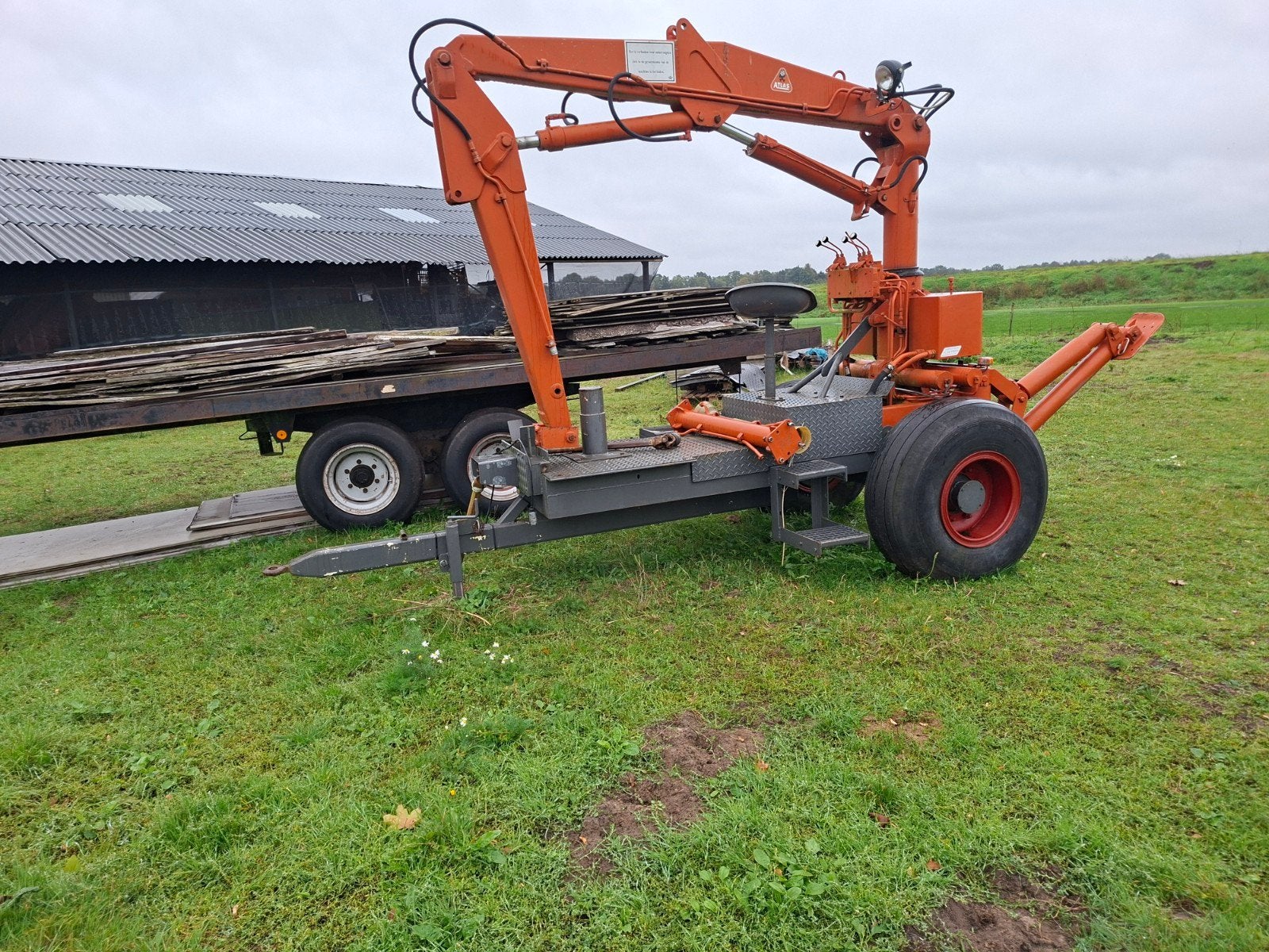 getrokken kraan voor achter de tractor, Ophalen of Verzenden, Grondbewerking