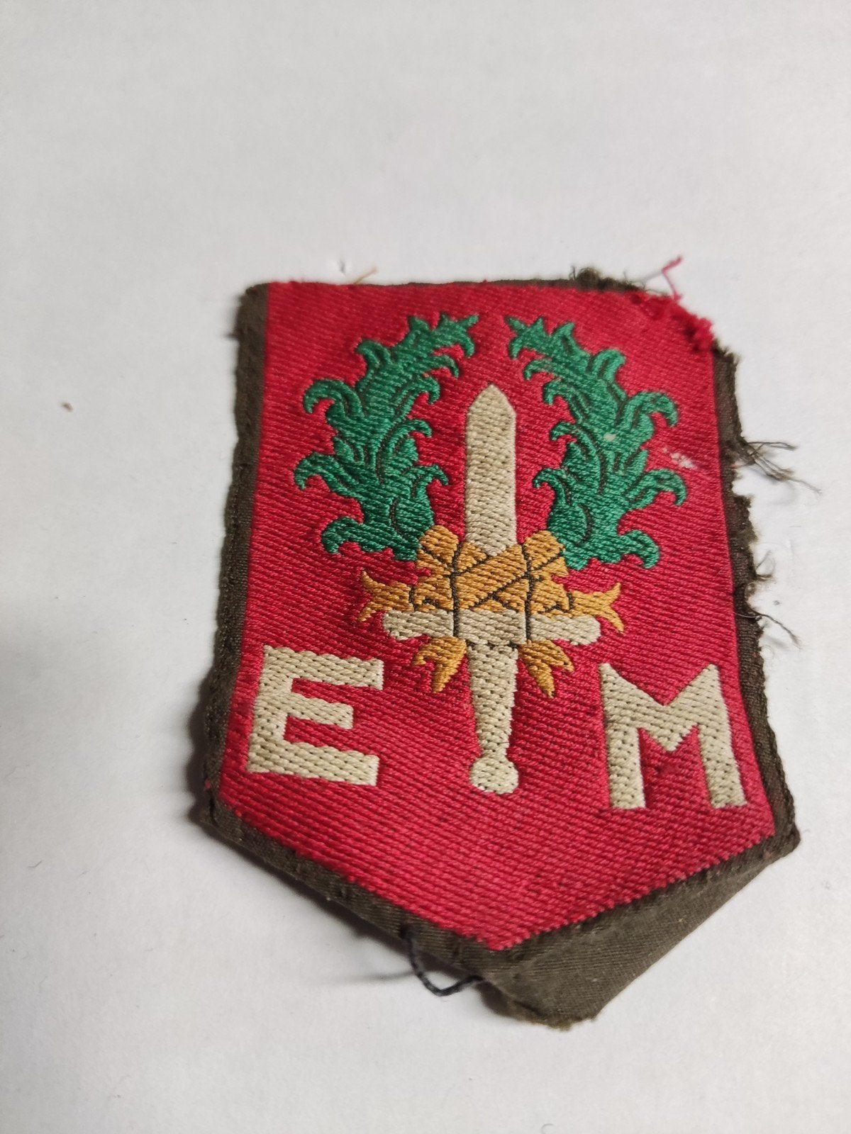Oud mouwemblemen 1 Div 7 Dec, Ophalen of Verzenden, Landmacht, Nederland