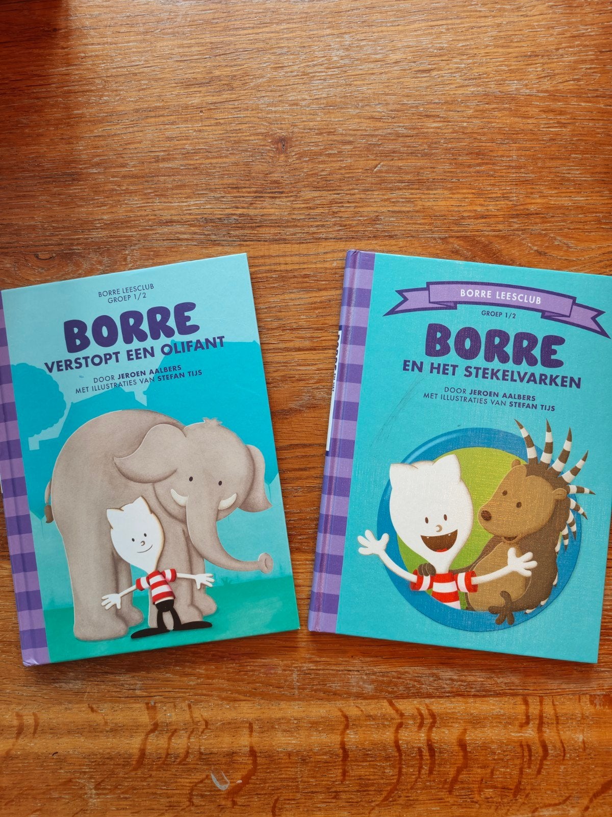 Borre boekjes: Verstopt een Olifant & Het Stekelvarken, Boeken, Fictie algemeen, Jongen of Meisje, Ophalen of Verzenden, Zo goed als nieuw