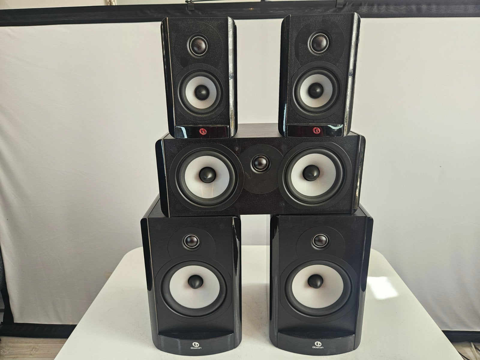 Boston Acoustics A-serie luidsprekerset (5 stuks), Overige merken, Gebruikt, Ophalen of Verzenden, Boston Acoustics, Inc.