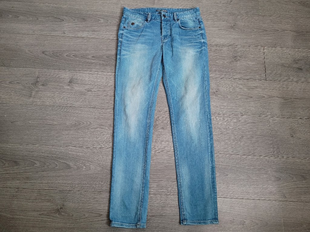 CAST IRON blauwe spijkerbroek maat 31/34 ~ TH1022, Blauw, W32 (confectie 46) of kleiner, Ophalen of Verzenden, Zo goed als nieuw
