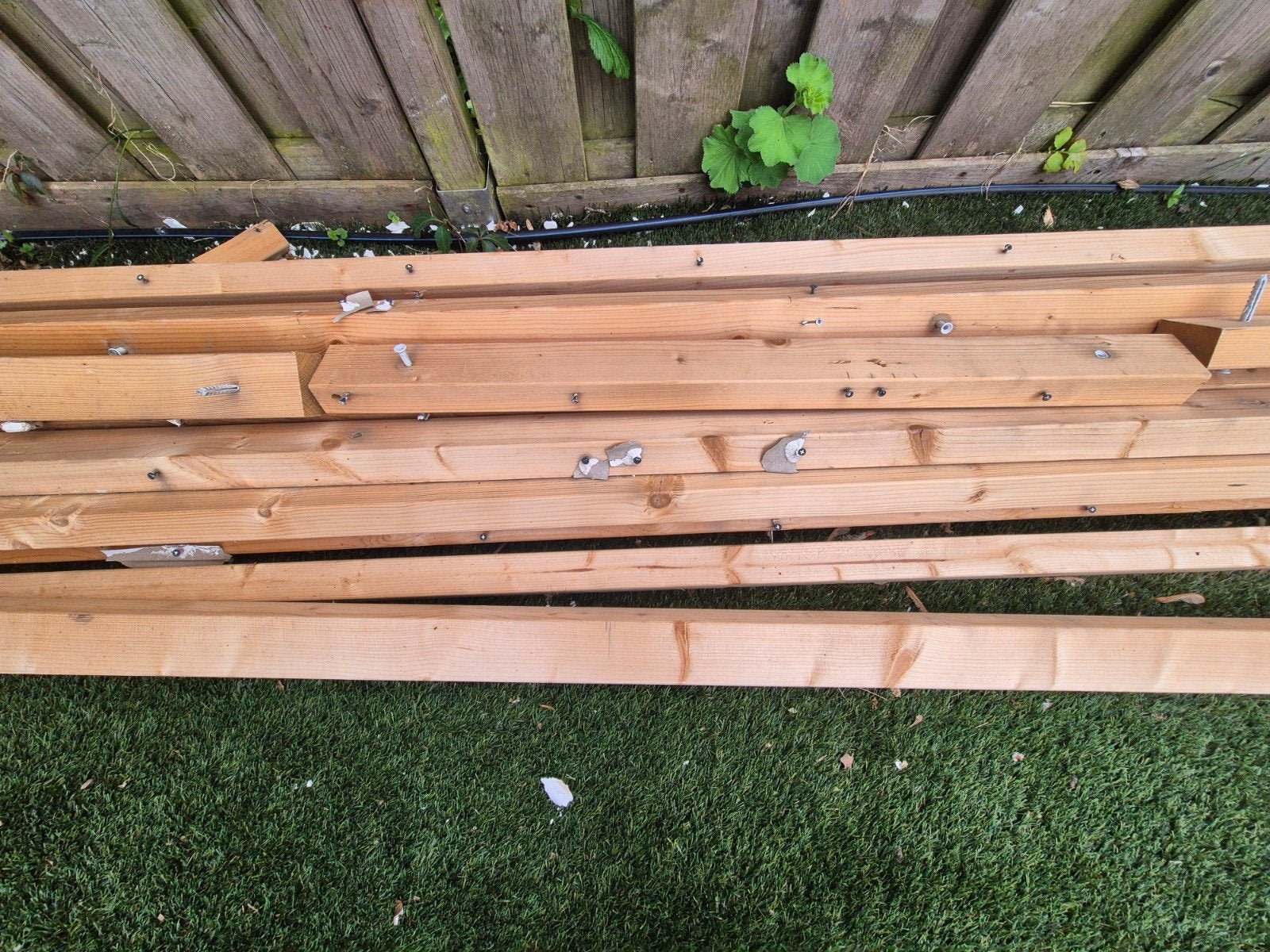 Houten balken 44 x 69 mm (diverse lengtes), Ophalen, Gebruikt, 25 tot 50 mm, 250 tot 300 cm