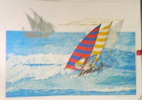Leentje Linden # gesigneerde zeefdruk 57 van 350 1986, Antiek en Kunst, Kunst | Litho's en Zeefdrukken, Gesigneerd, Ophalen of Verzenden