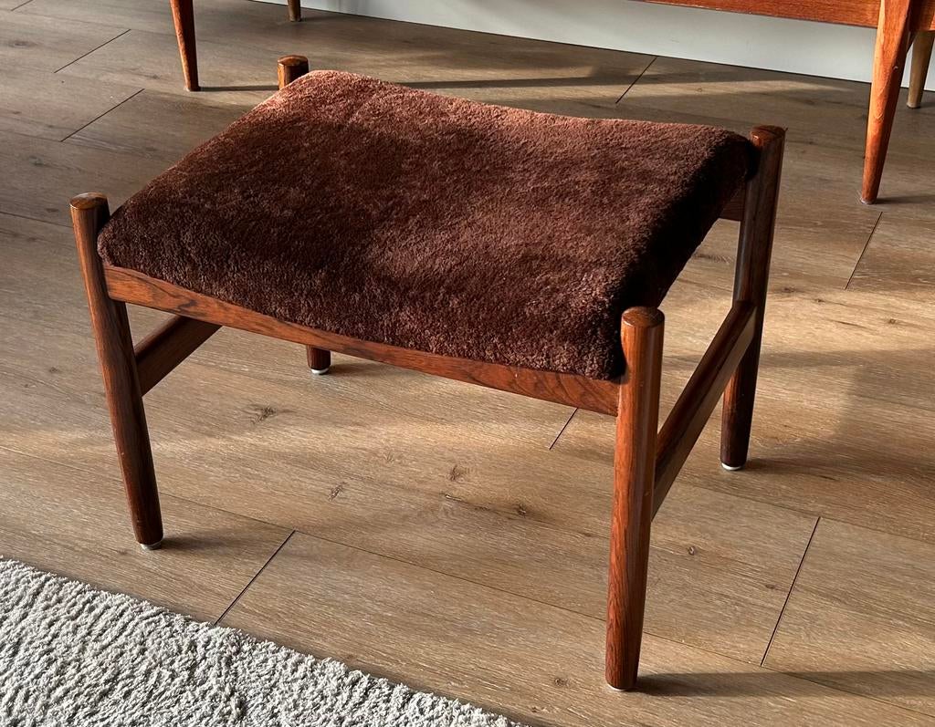 Vintage Voetenbank/Footstool/Ottoman, Spøttrup(Denmark), Ophalen, Minder dan 50 cm, 50 tot 75 cm, Zo goed als nieuw