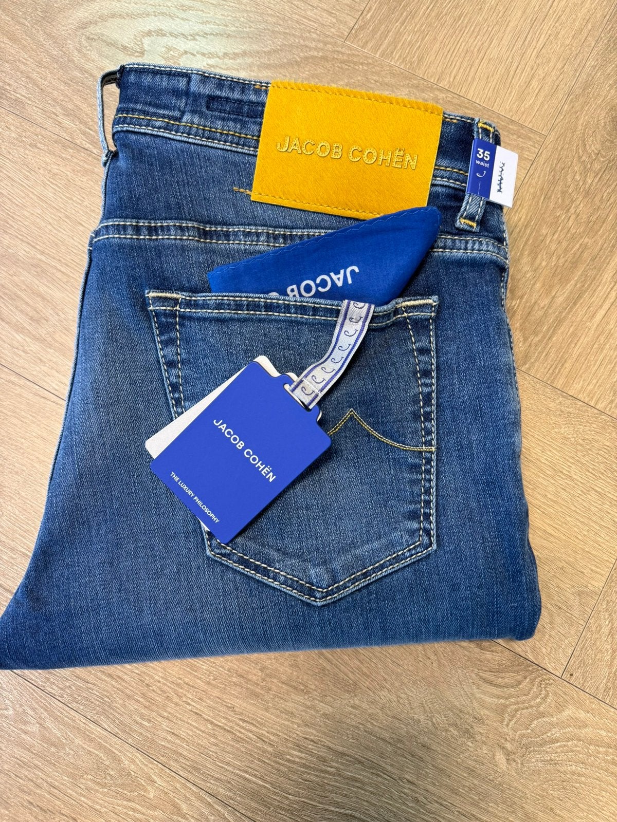 Mooie Jacob Cohen jeans 34 Nick fit Stretch blauw NIEUW, Verzenden, Nieuw, Blauw, W33 - W34 (confectie 48/50)