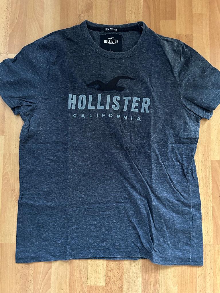 Hollister blauw t-shirt maat Large, Ophalen, Maat 52/54 (L), Blauw, Gedragen