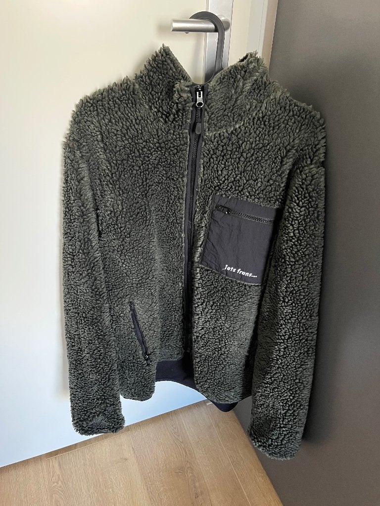 Teddy fleece jas Iets Frans, Kleding | Dames, Maat 38/40 (M), Ophalen of Verzenden, Groen, Iets Frans