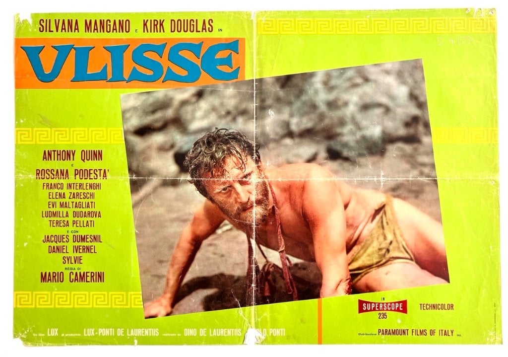 Ulisse (1954) - Kirk Douglas - Originele filmposters, Verzenden, Gebruikt, A1 t/m A3, Film en Tv
