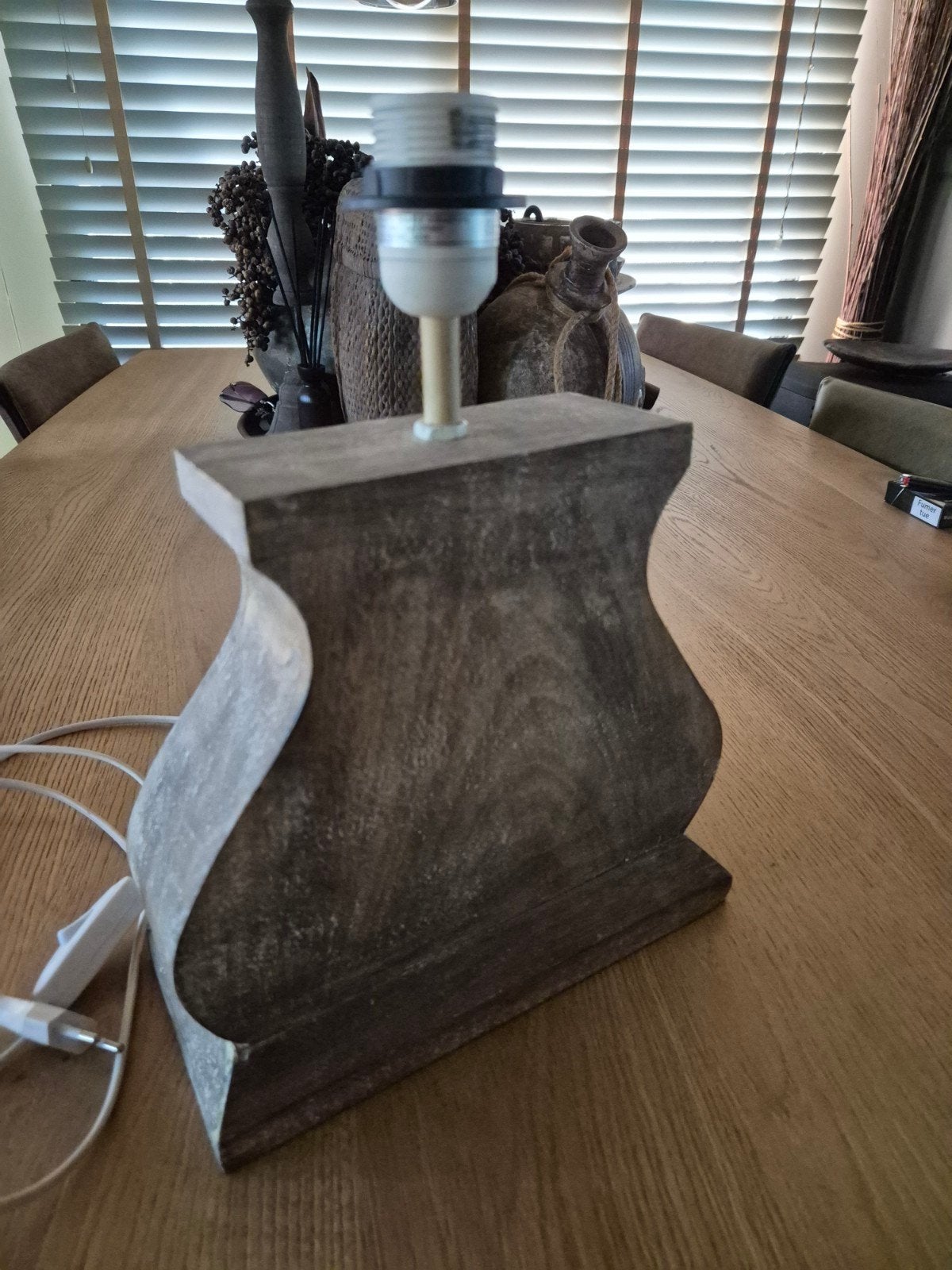 landelijke, sobere lampenvoet hout, Ophalen of Verzenden, Hout, Met schakelaar, Landelijk