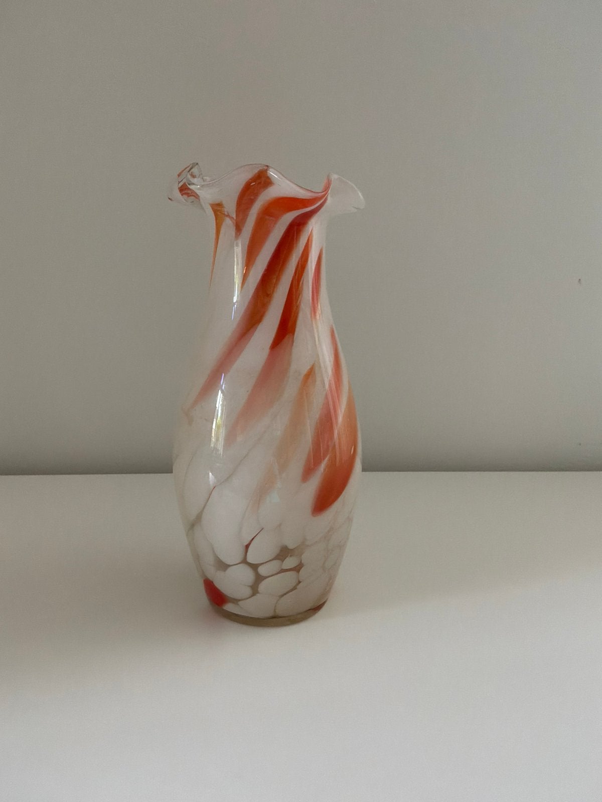 Vintage handgeblazen vaas glasfabriek Liviv 25 cm, Ophalen of Verzenden