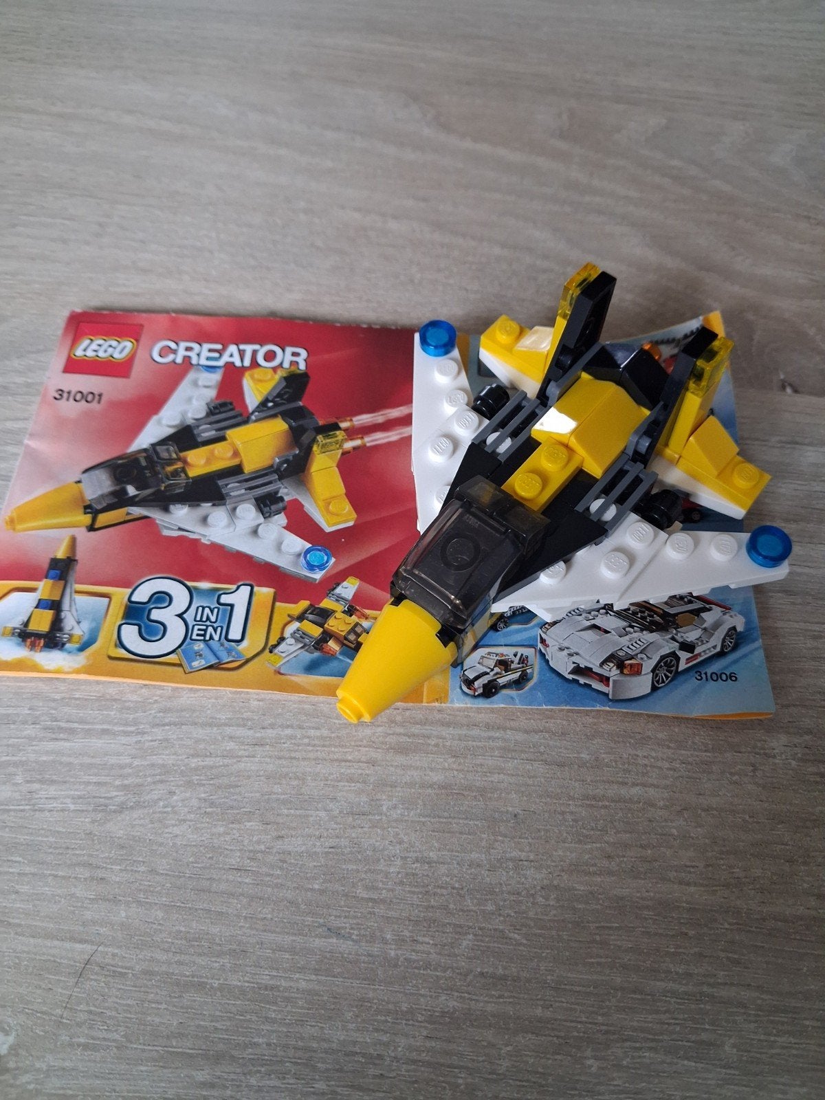 Lego Creator 31001 - Mini Straaljager 3-in-1 set, Gebruikt, Lego, Inclusief instructies, Ophalen of Verzenden