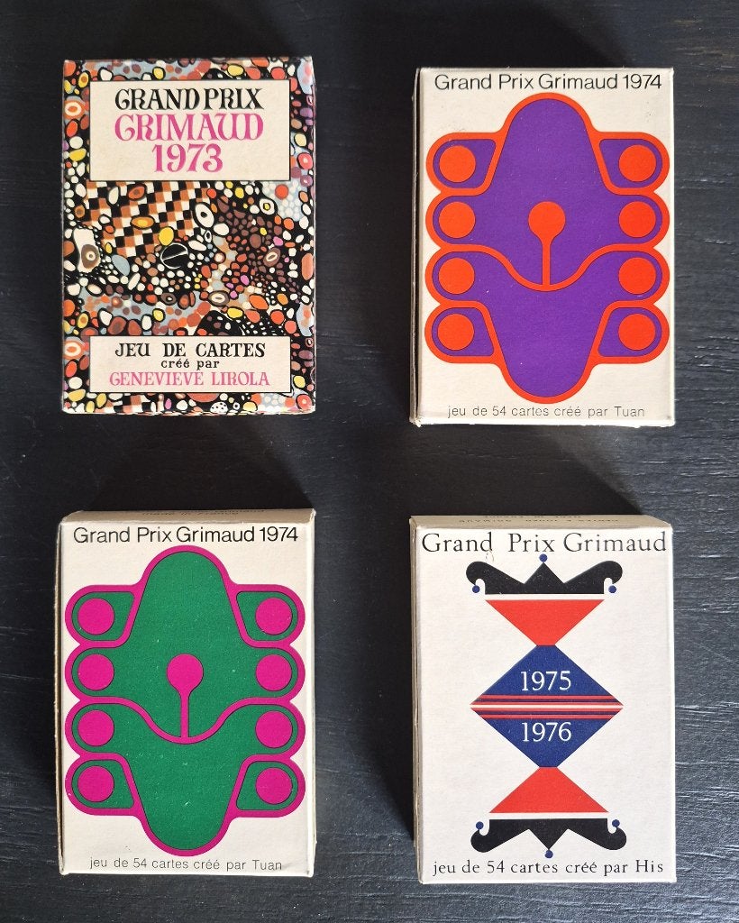 4 sets Grimaud speelkaarten, Ophalen of Verzenden, Gebruikt, Speelkaart(en)