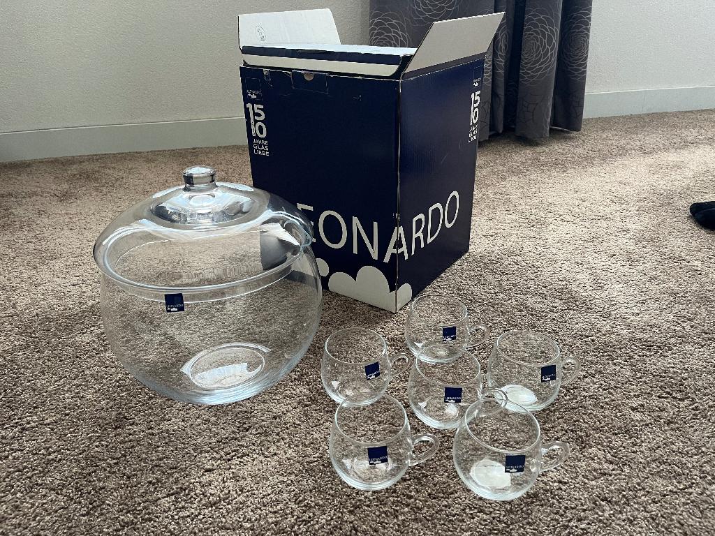 Bowle / punch set Leonardo, Ophalen, Glas of Glazen, Nieuw, Glas