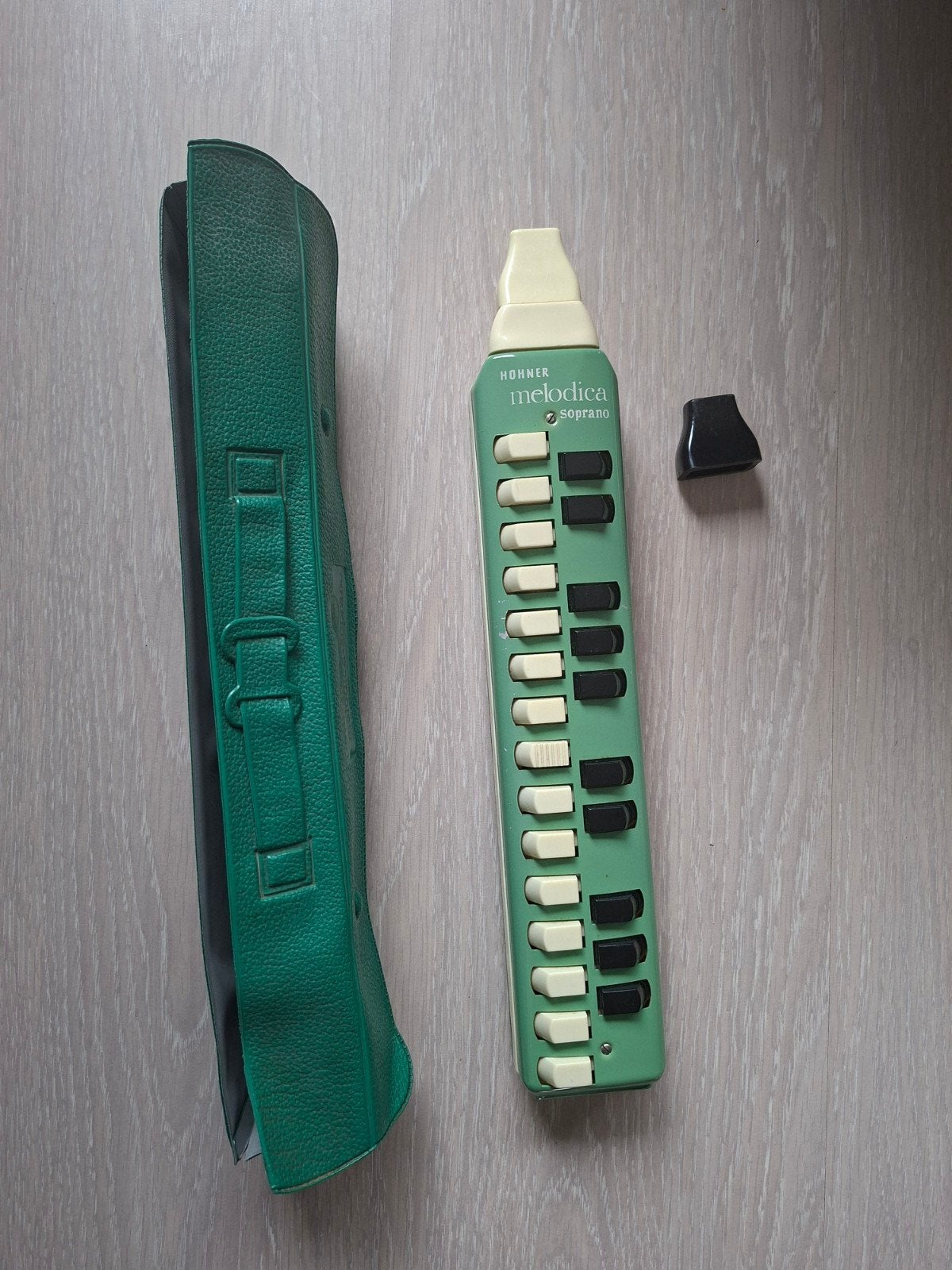 Hohner Melodica Soprano - Groen met koffer, Ophalen of Verzenden, Gebruikt, Overige soorten, Met koffer of draagtas