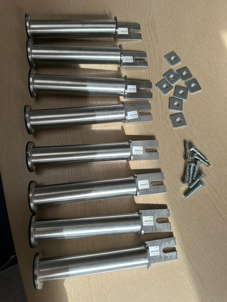 Ikea Sultan bedpoten set van 8, Huis en Inrichting, Ophalen, Zo goed als nieuw, Tweepersoons
