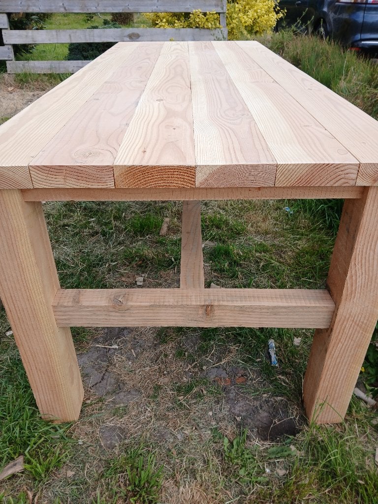 tuintafel met onderbalk douglas 3mtr, Tuin en Terras, Ophalen of Verzenden, Nieuw, Rechthoekig, Hout