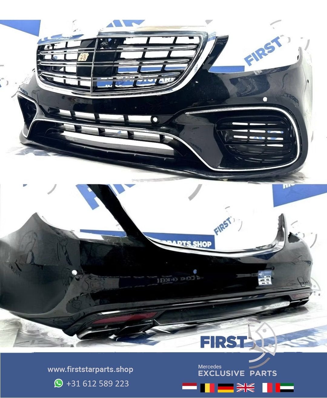 W222 S63 AMG PAKKET FACELIFT VOORBUMPER + ACHTERBUMPER COMPL, Auto-onderdelen, Gebruikt, -, Ophalen of Verzenden, Bumper