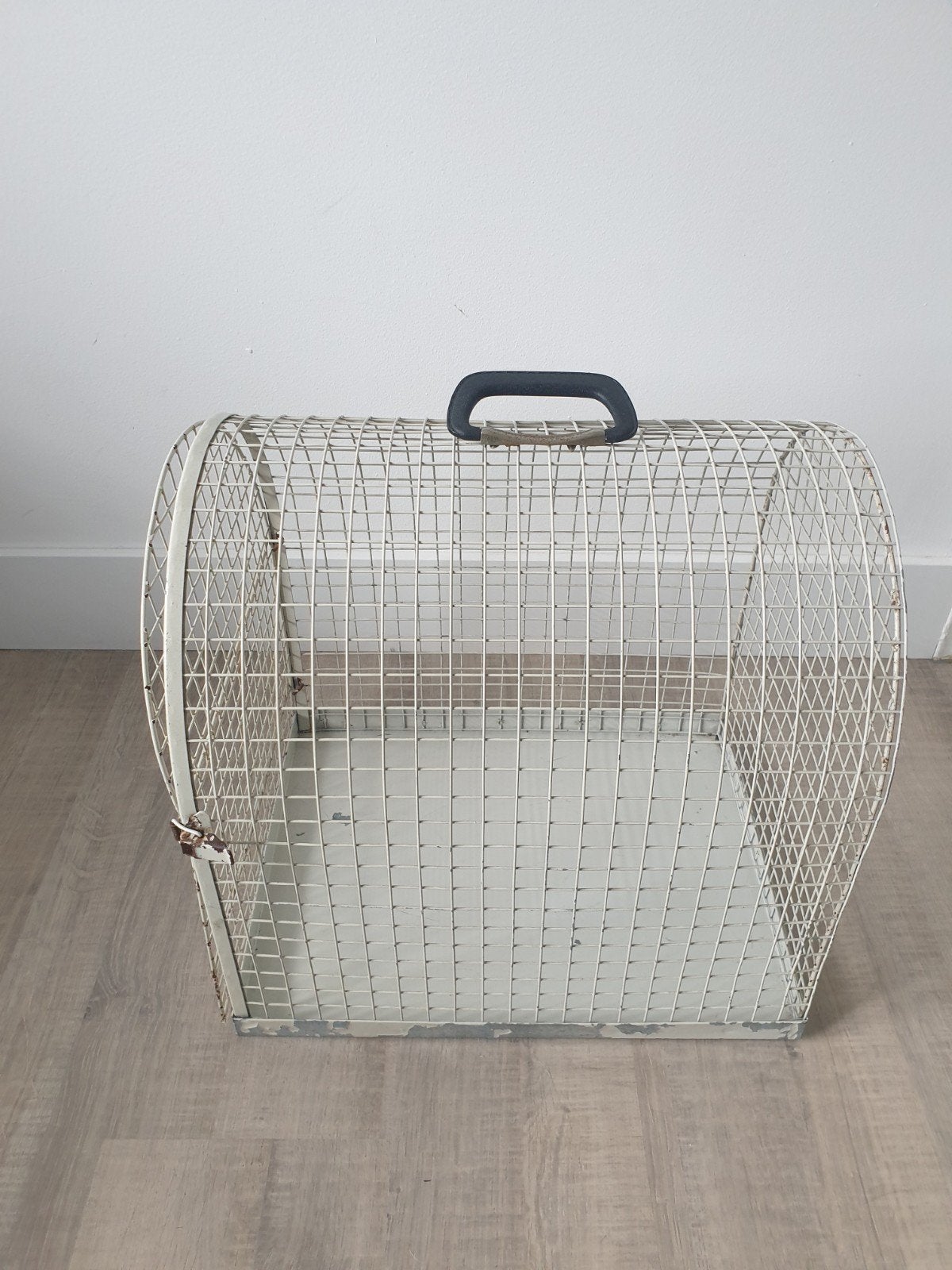 Kat reismand transport box landelijke brocante wit antieke, Dieren en Toebehoren, Kattenmanden, Ophalen, Gebruikt