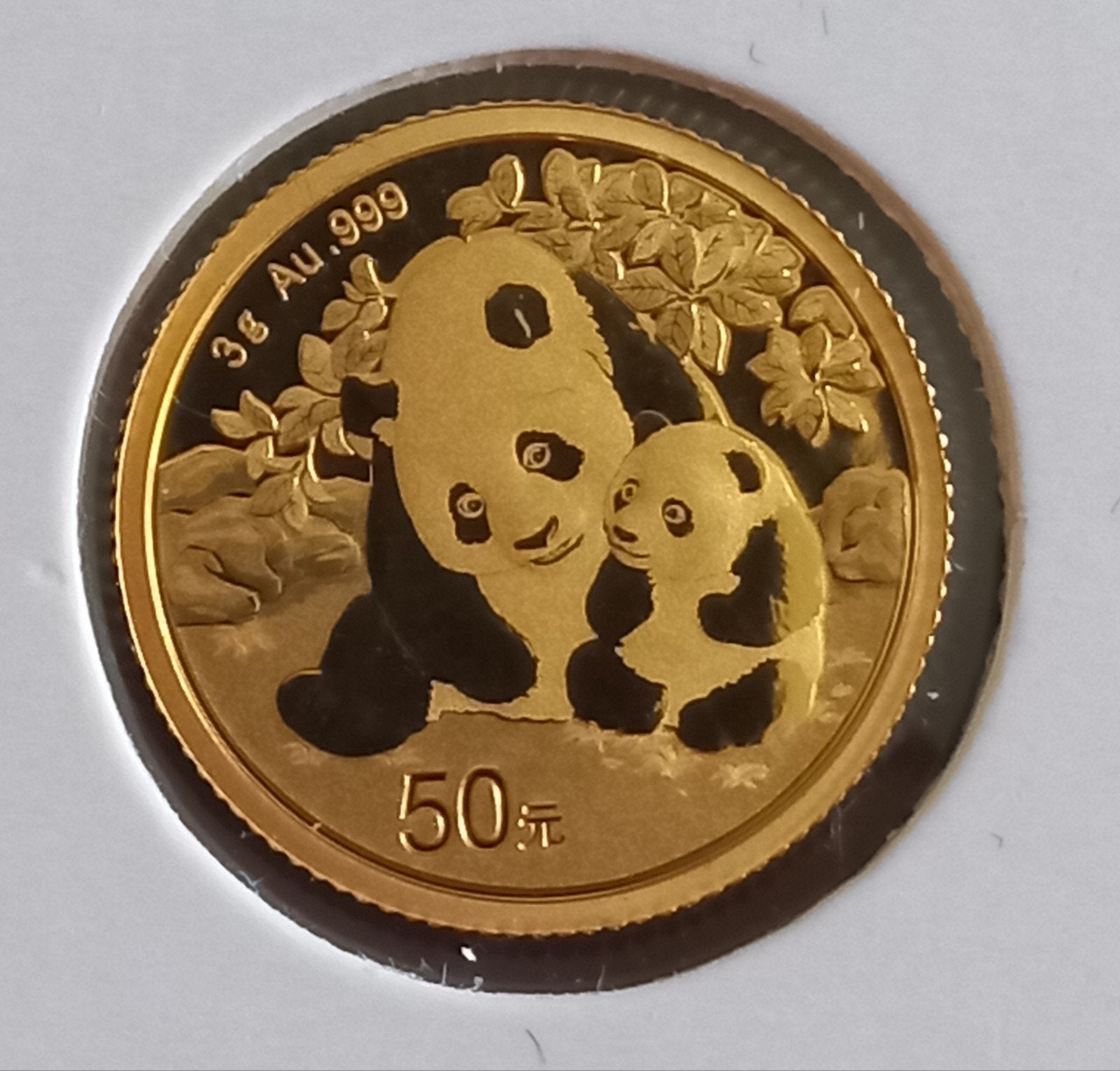 Gouden Panda Munt 3g Au.999 - 50 Yuan, Verzenden, Goud