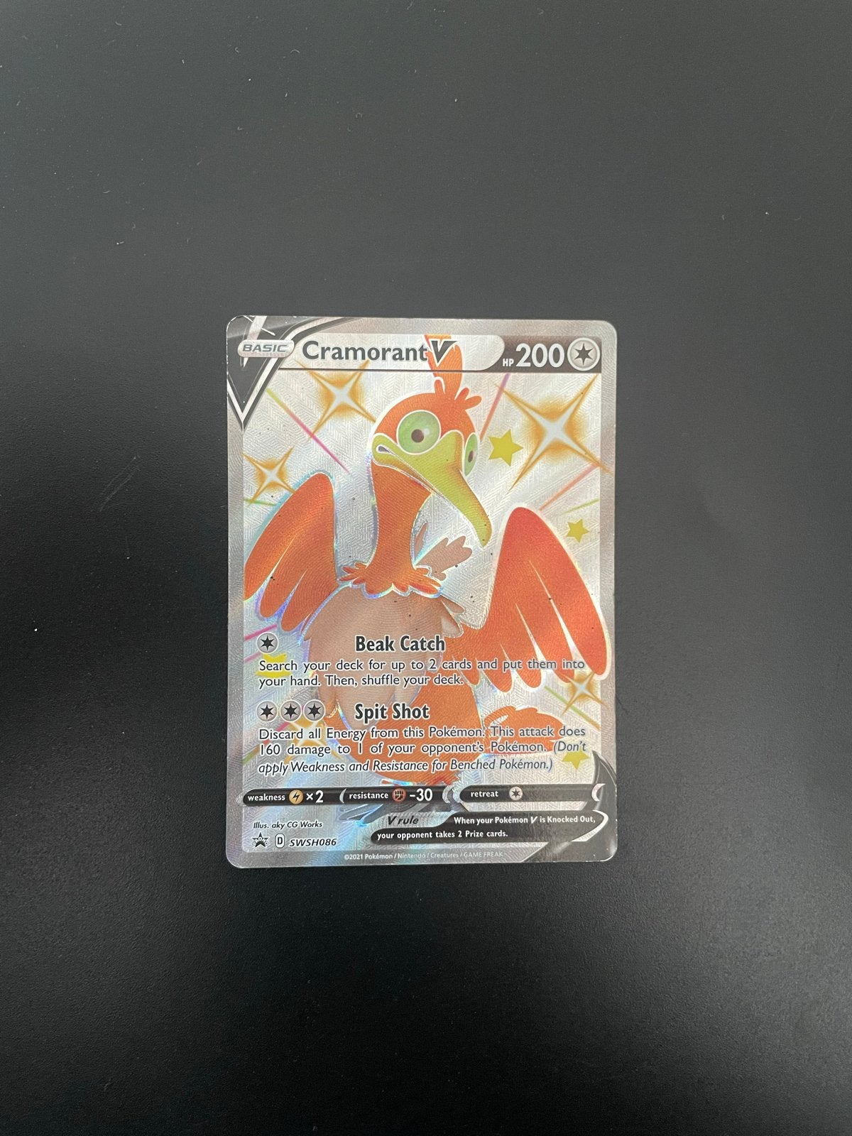 Cramorant V (Full Art) Pokémon Kaart, Ophalen of Verzenden, Zo goed als nieuw, Losse kaart, Foil