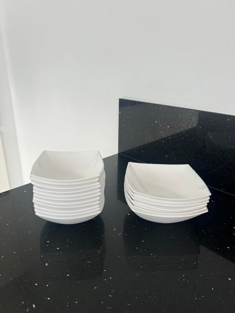 Luminarc Quadrato vierkante kommen., Ophalen of Verzenden, Zo goed als nieuw, Overige stijlen, Kom(men)