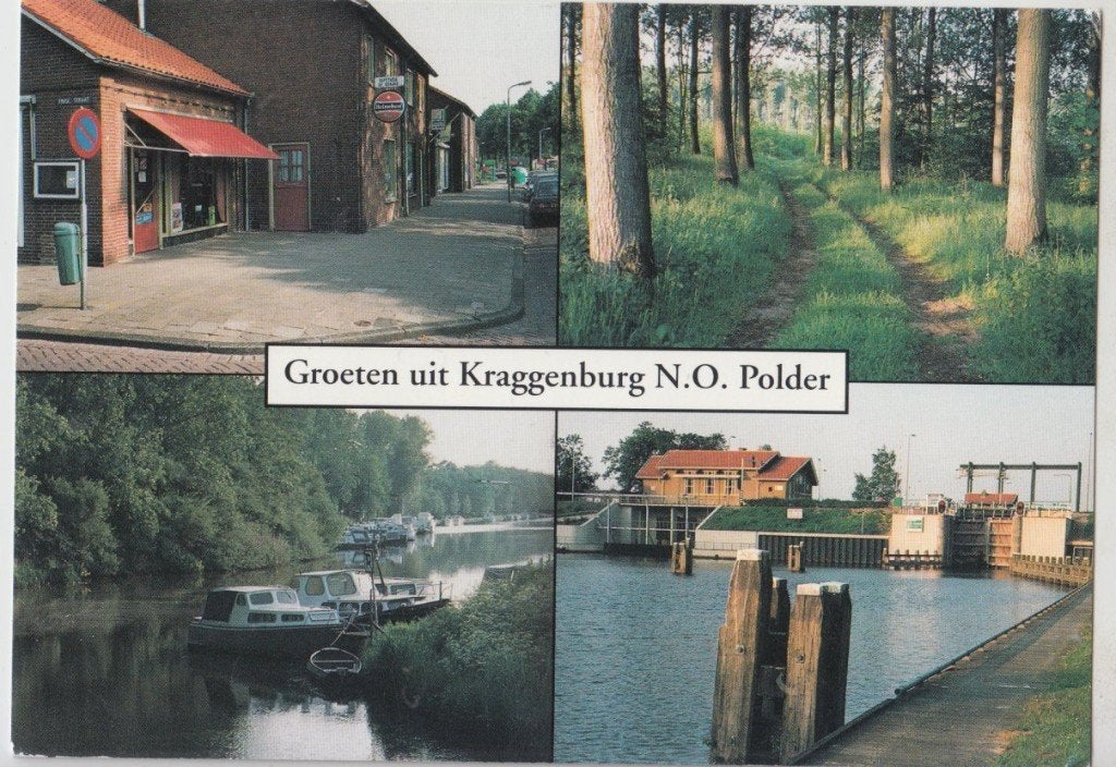 Kraggenburg 4 luik N.O. Polder Gelopen, Verzamelen, Verzenden, 1980 tot heden, Gelopen, Flevoland