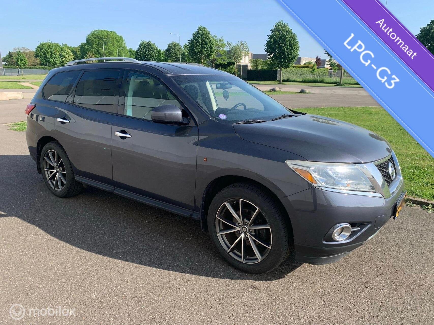 Nissan Pathfinder 3.5 V6 4WD LPG / G3 7 ZITPLAATSEN, Euro 5, 450 kg, Gebruikt, 264 pk