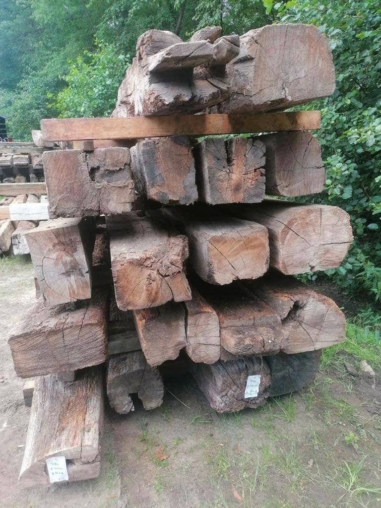 Dikke en lange eiken gebintbalken (tot 8m), Ophalen, Gebruikt, 250 cm of meer, Balken