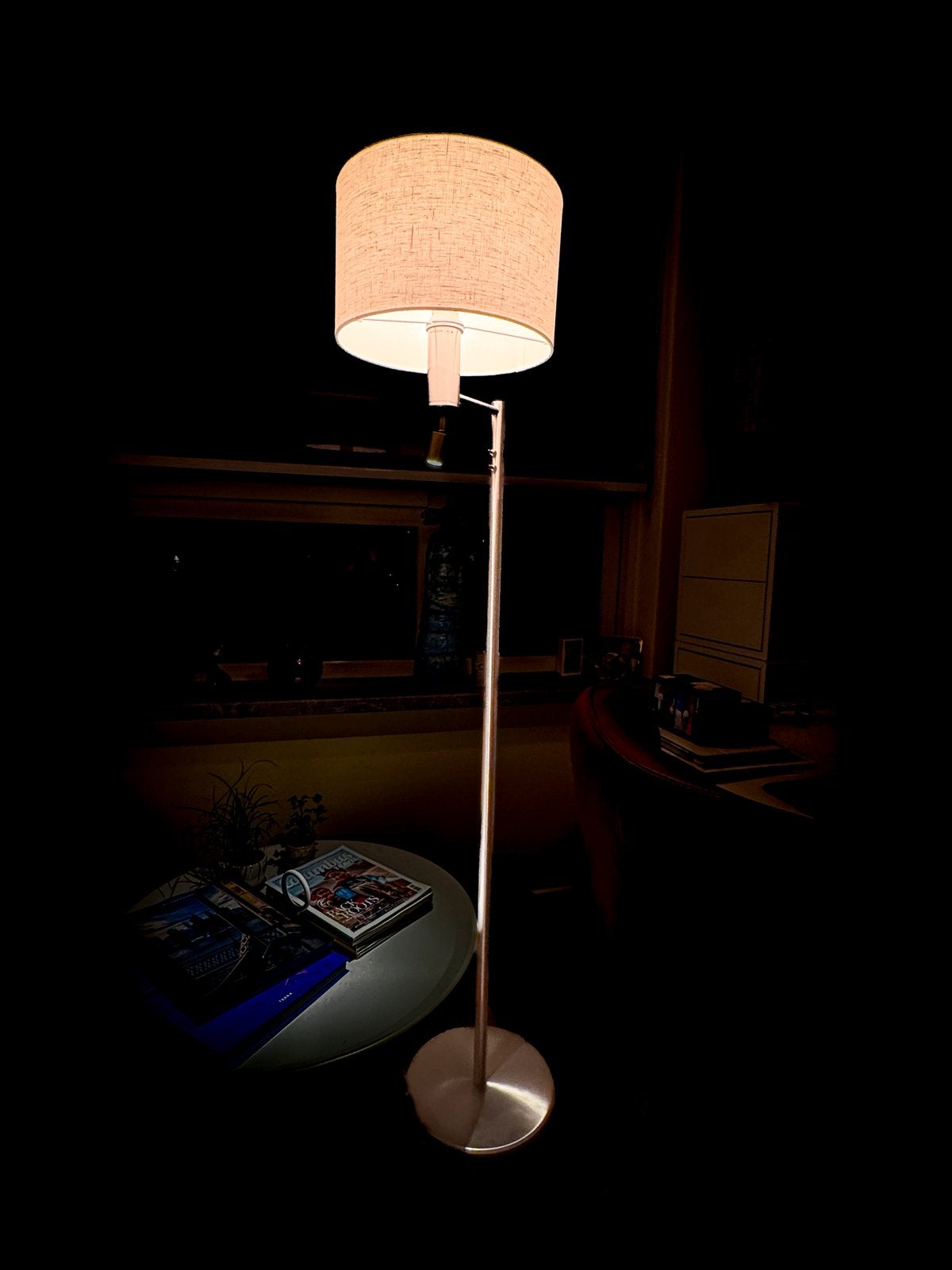 Moderne staande vloerlamp met leeslampje - HighLight, Ophalen, Zo goed als nieuw, Metaal, Modern