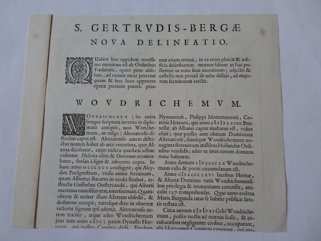 Gravure vesting plattegrond Geertruidenberg Brabant 1649, Cartografie, Gravure, Origineel, 1600 - 1699
