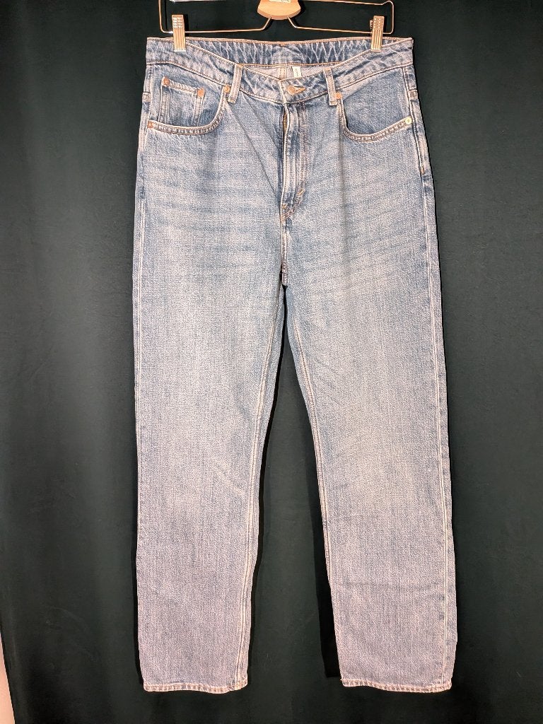 Weekday Voyage High Straight Jeans | W33 L32 | Medium Blue, Weekday, Zo goed als nieuw, W30 - W32 (confectie 38/40), Verzenden