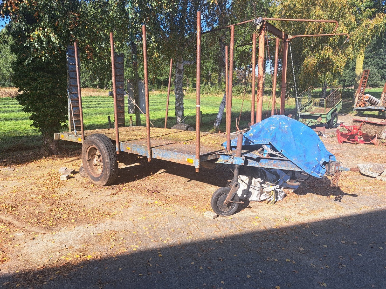 Houtkar voor achter tractor, Ophalen
