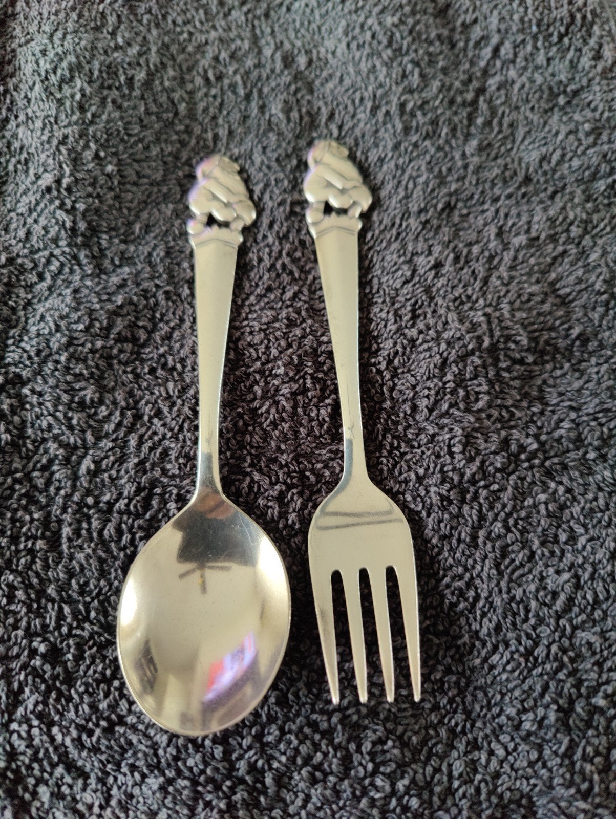 Vintage Keltum kinderbestek met kabouterafbeelding, Ophalen of Verzenden