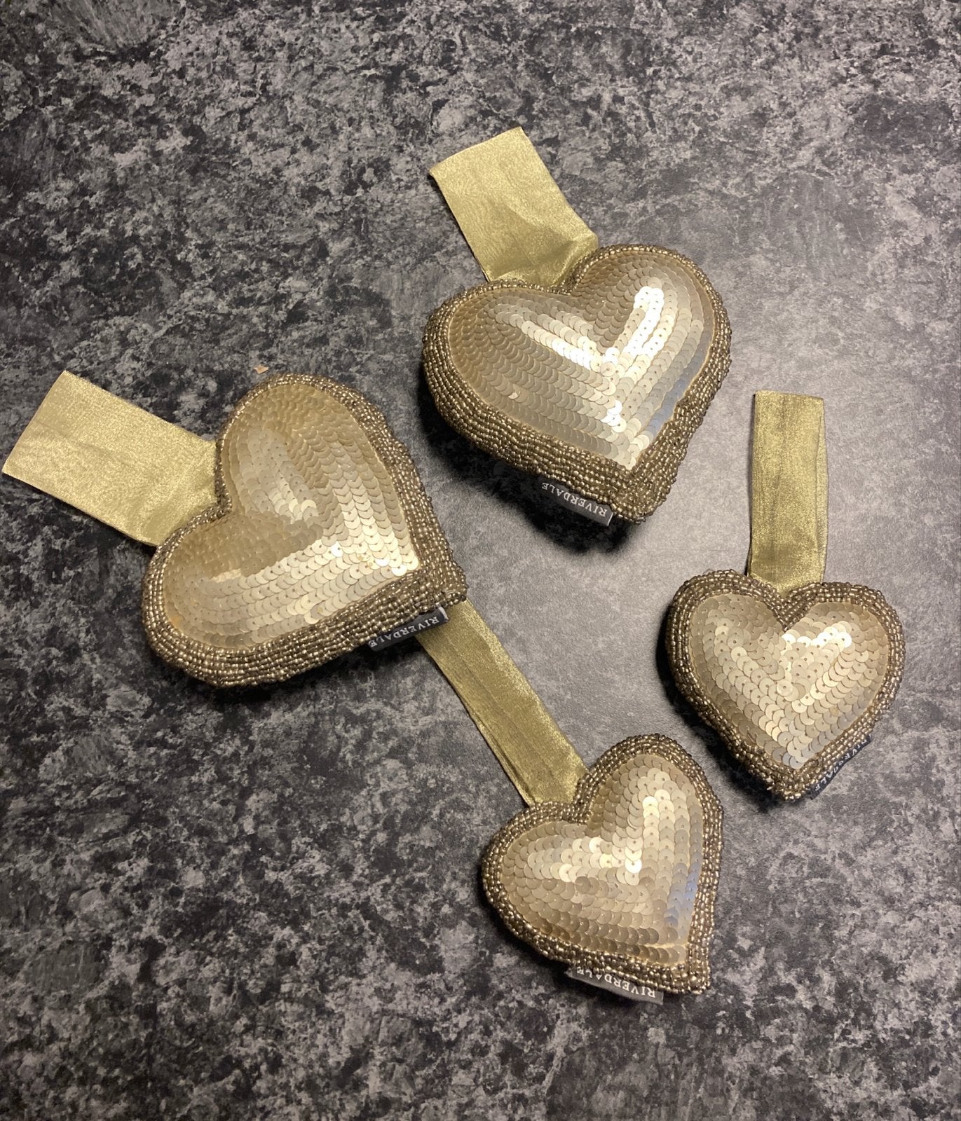 Riverdale hartjes decoratie set van 4, Huis en Inrichting, Overige stijlen, Nieuw, Ophalen of Verzenden, Goud