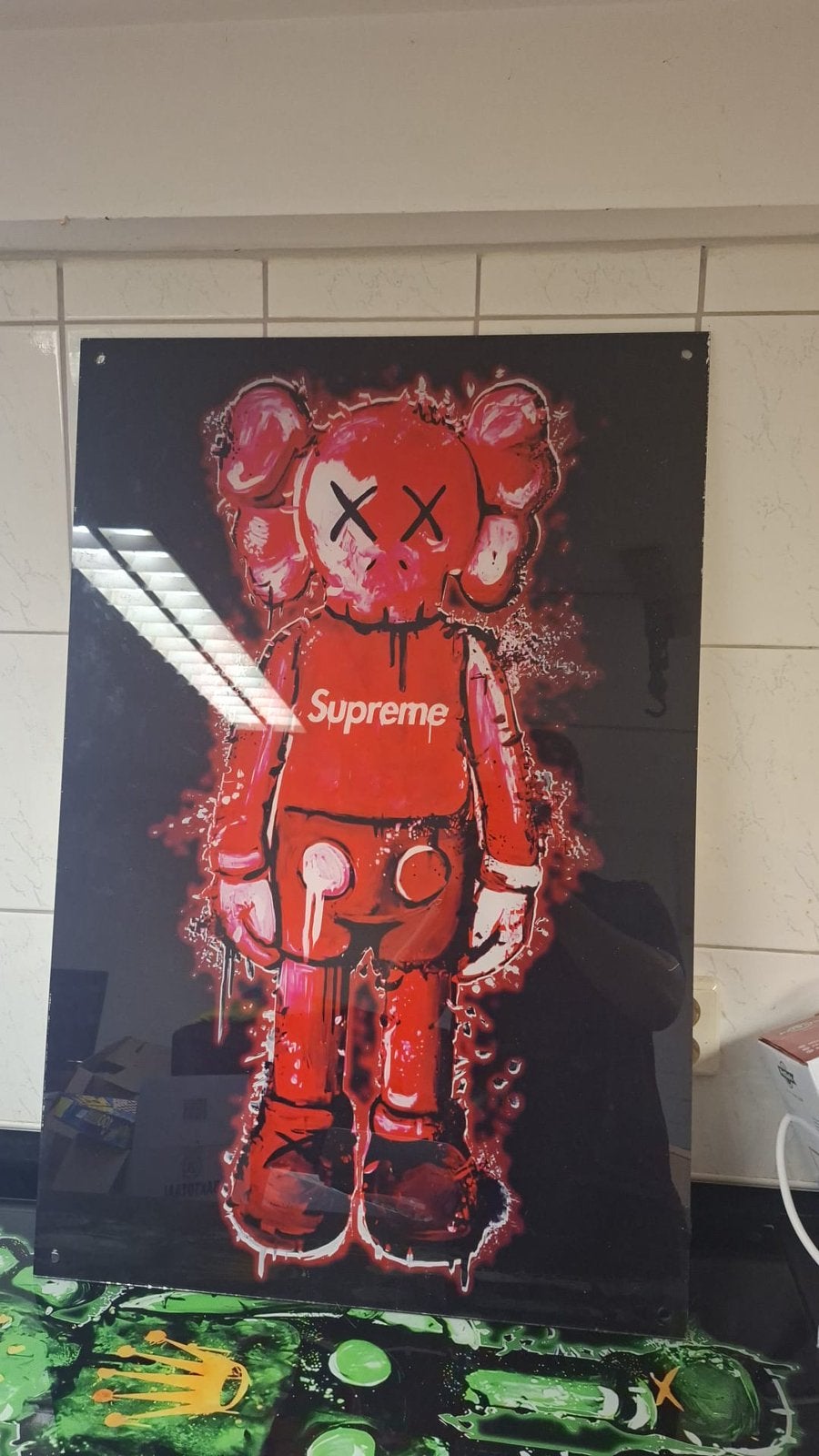 3x Wallfield glasschilderij Supreme, Louis Vuitton, Rolex, Ophalen, Zo goed als nieuw, Schilderij, Minder dan 50 cm