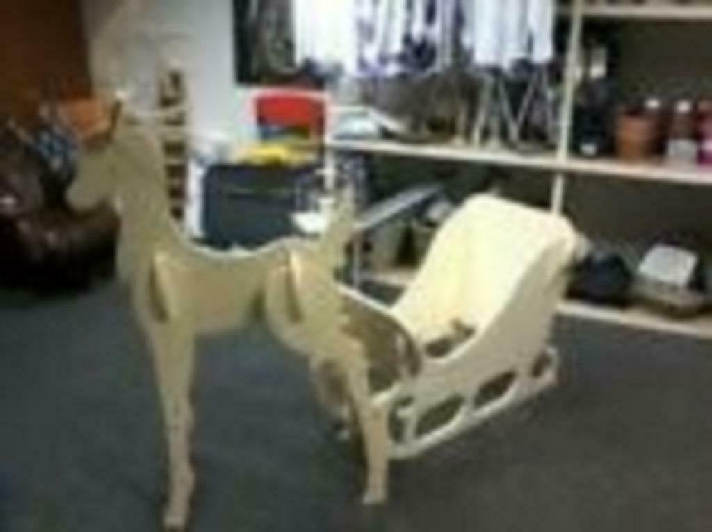 Rendier met slee bouwpakket (kerstdecoratie), Ophalen, Nieuw