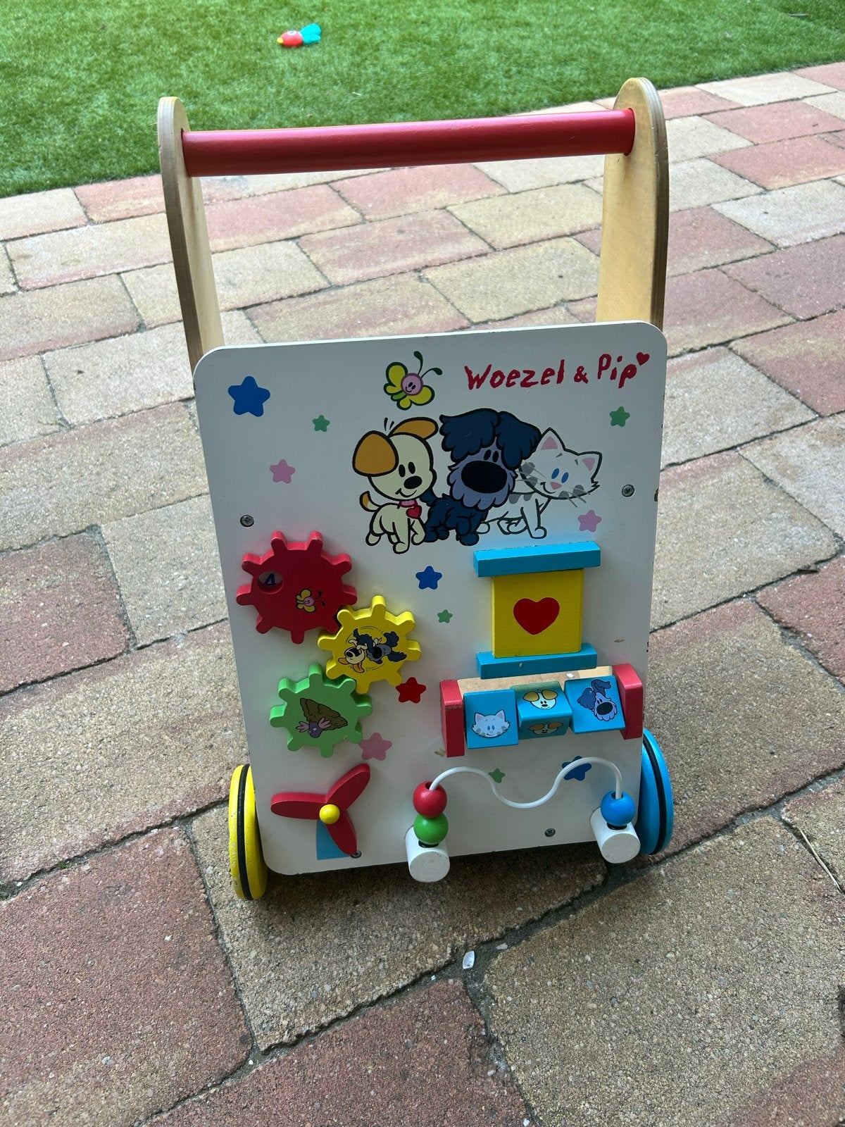Woesel en Pip Loopkar - Houten loopwagen, Ophalen, Gebruikt, Overige typen, Met wieltjes
