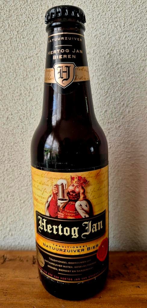 Speciale fles  HERTOG JAN bier met DOMMELSCH dop van 2007, Ophalen of Verzenden, Zo goed als nieuw, Flesje(s), Hertog Jan