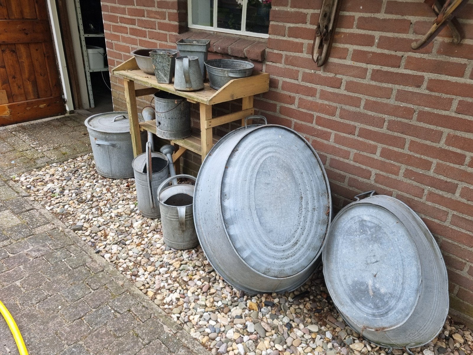 zink decoratie, Ophalen, Gebruikt