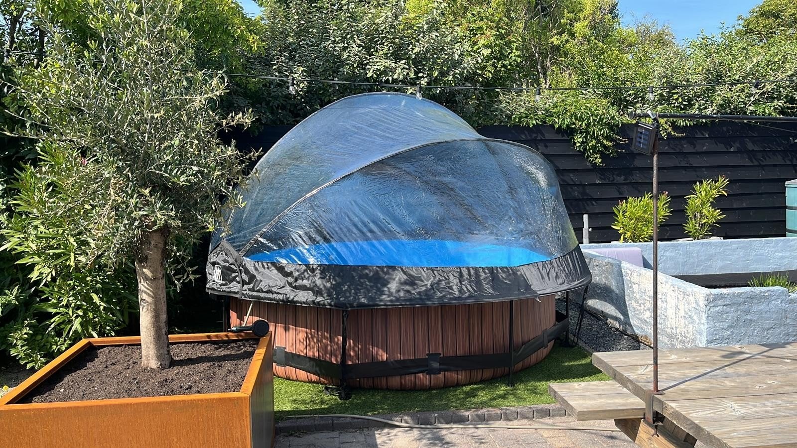 Exit Zwembad 300 cm Rond met Dome - Zo goed als nieuw, Tuin en Terras, Zwembaden, Minder dan 80 cm, Rond, 300 cm of meer, Ophalen of Verzenden
