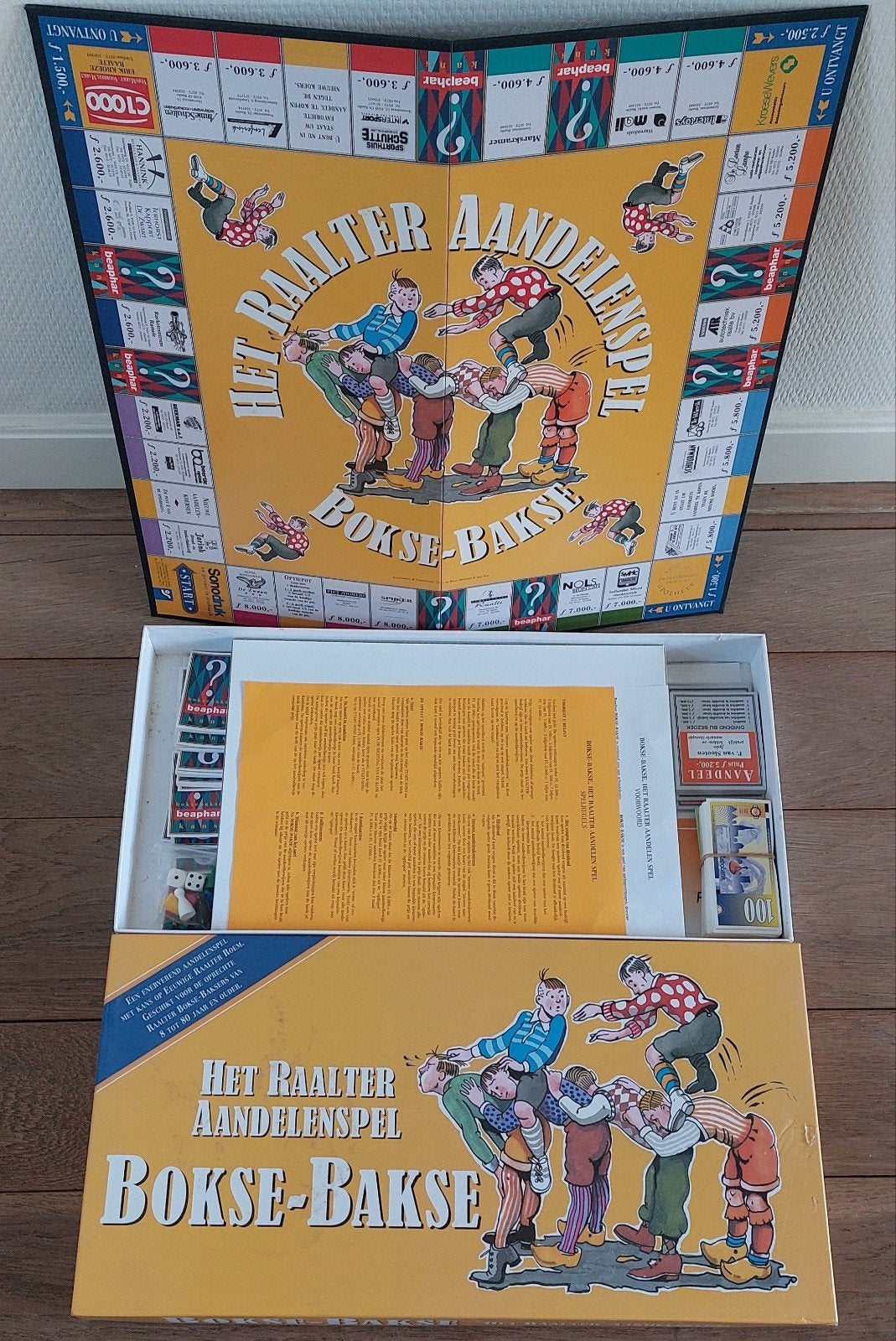 Het Raalter Aandelenspel Bokse-Bakse - Vintage Bordspel, Vijf spelers of meer, Ophalen of Verzenden, Zo goed als nieuw