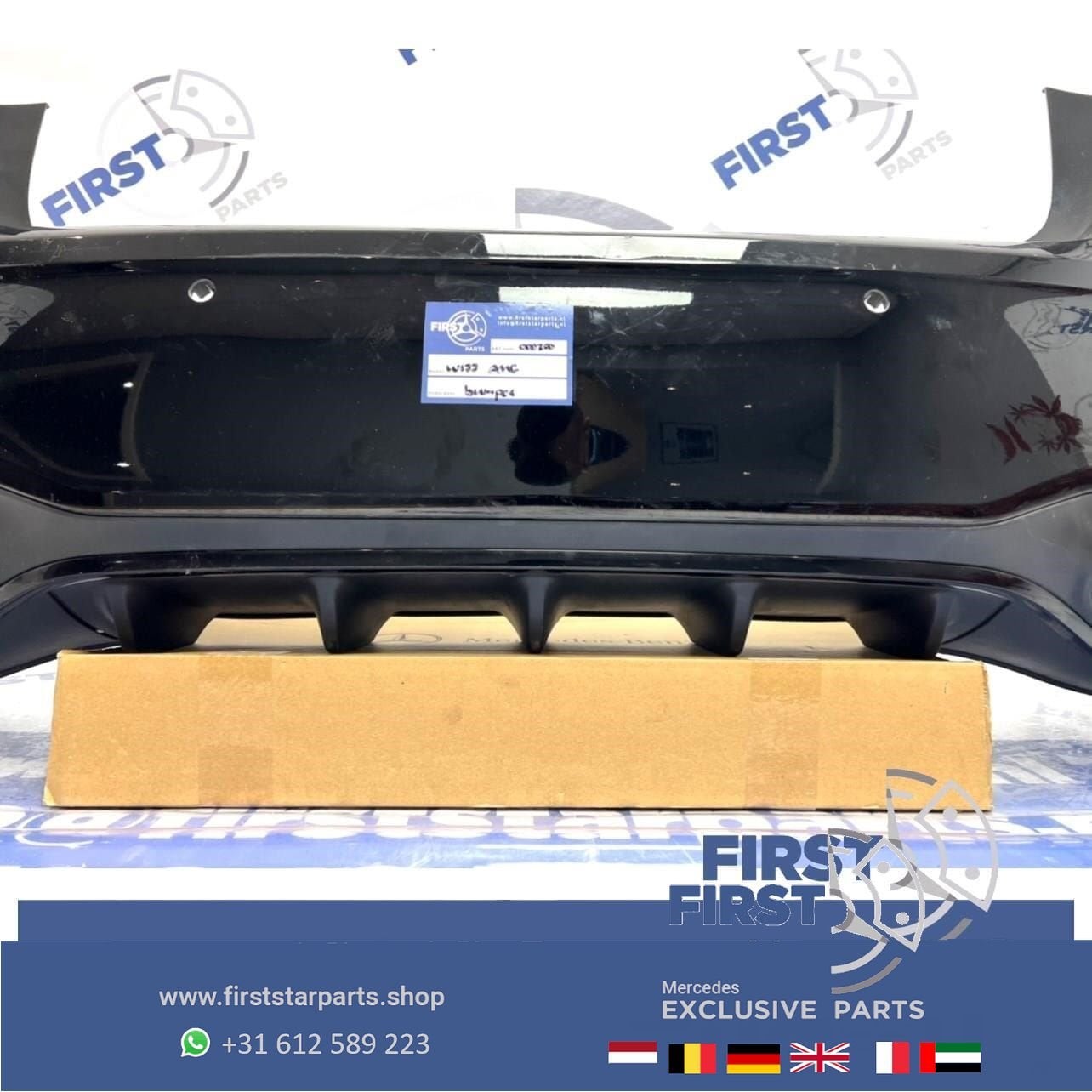 W118 C118 AMG Achterbumper + diffuser Mercedes CLA Klasse 20, Gebruikt, -, Ophalen of Verzenden, Achter