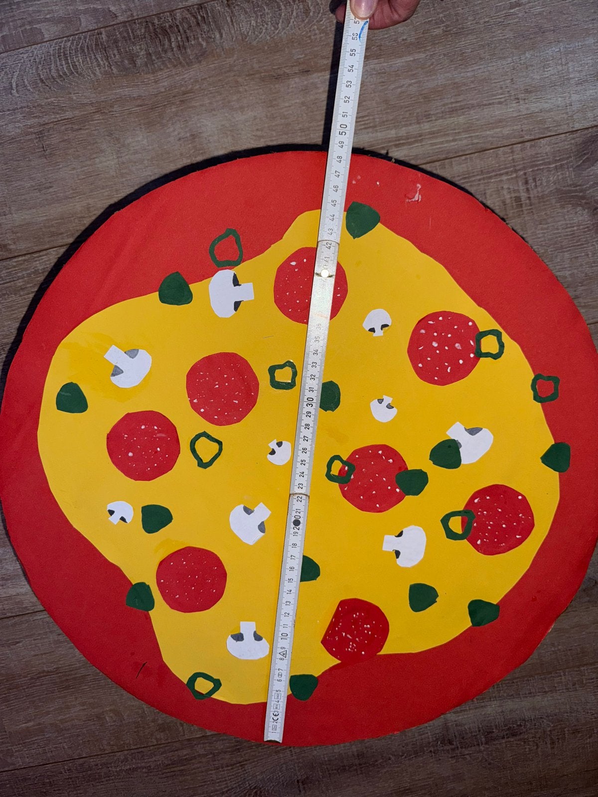 Handgemaakte Pizza Poef / Kruk - Uniek Design, Ophalen of Verzenden, Gebruikt, Jongen of Meisje