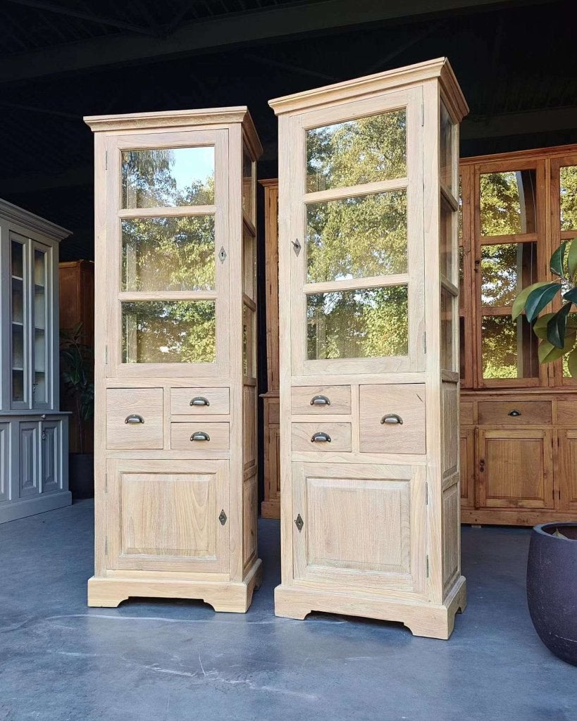 Zeer mooie ensuite kasten | Smalle vitrinekast #4872, -, 200 cm of meer, -, Met lade(s)