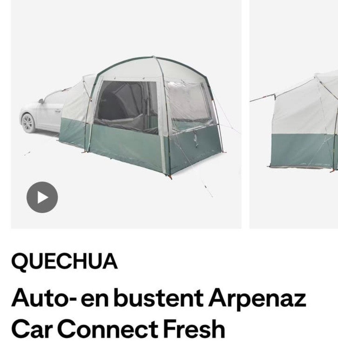GEZOCHT.  Quechua Auto- en bustent Arpenaz Car Connect Fresh, Caravans en Kamperen, Ophalen of Verzenden