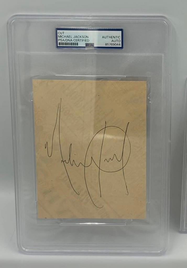 Handtekening - Michael Jackson - gecertificeerd, Ophalen of Verzenden, Zo goed als nieuw, Foto of Kaart, Gesigneerd