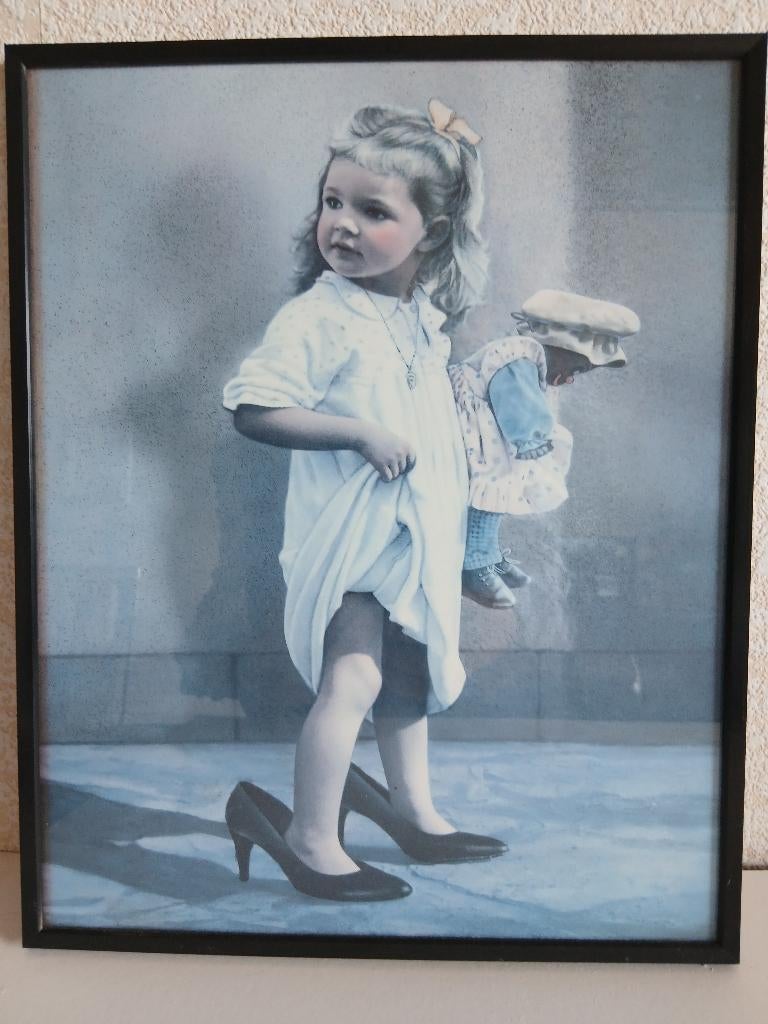 foto in lijst 28x35  opruiming 15 euro, Antiek en Kunst, Ophalen