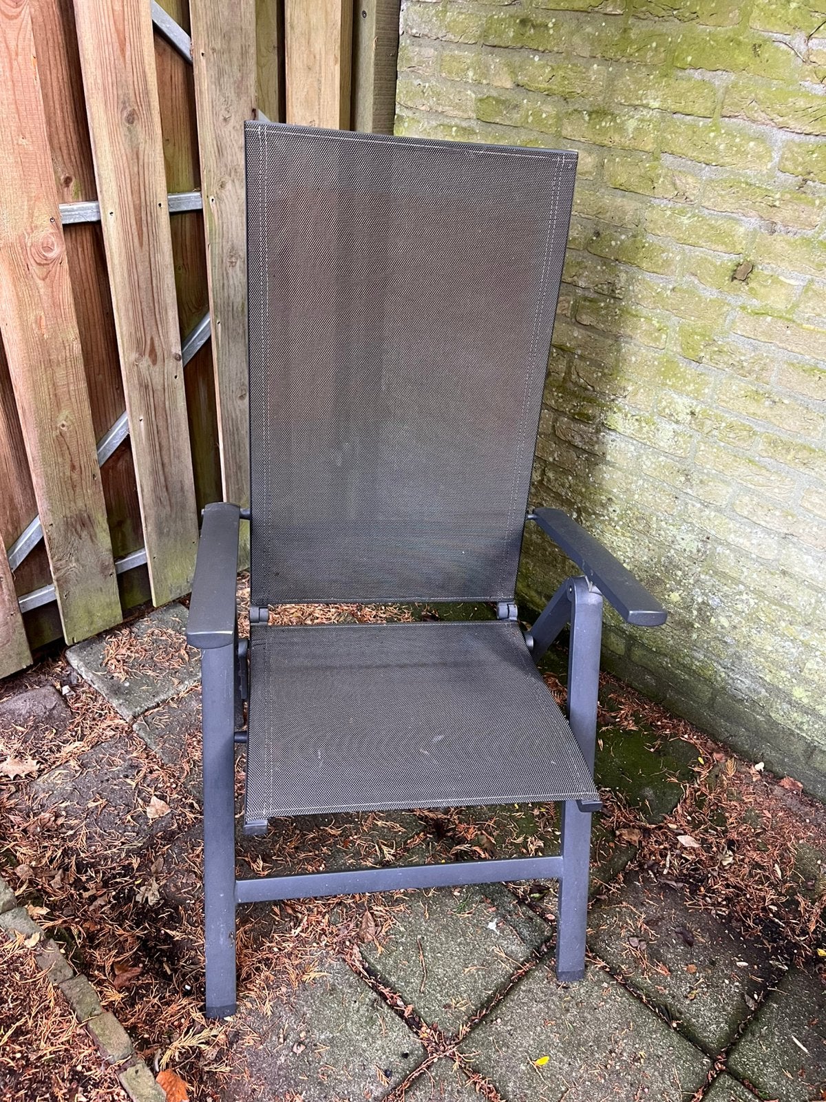 6 tuinstoelen, GRATIS af te halen, Ophalen of Verzenden, Gebruikt, Kunststof, Verstelbaar