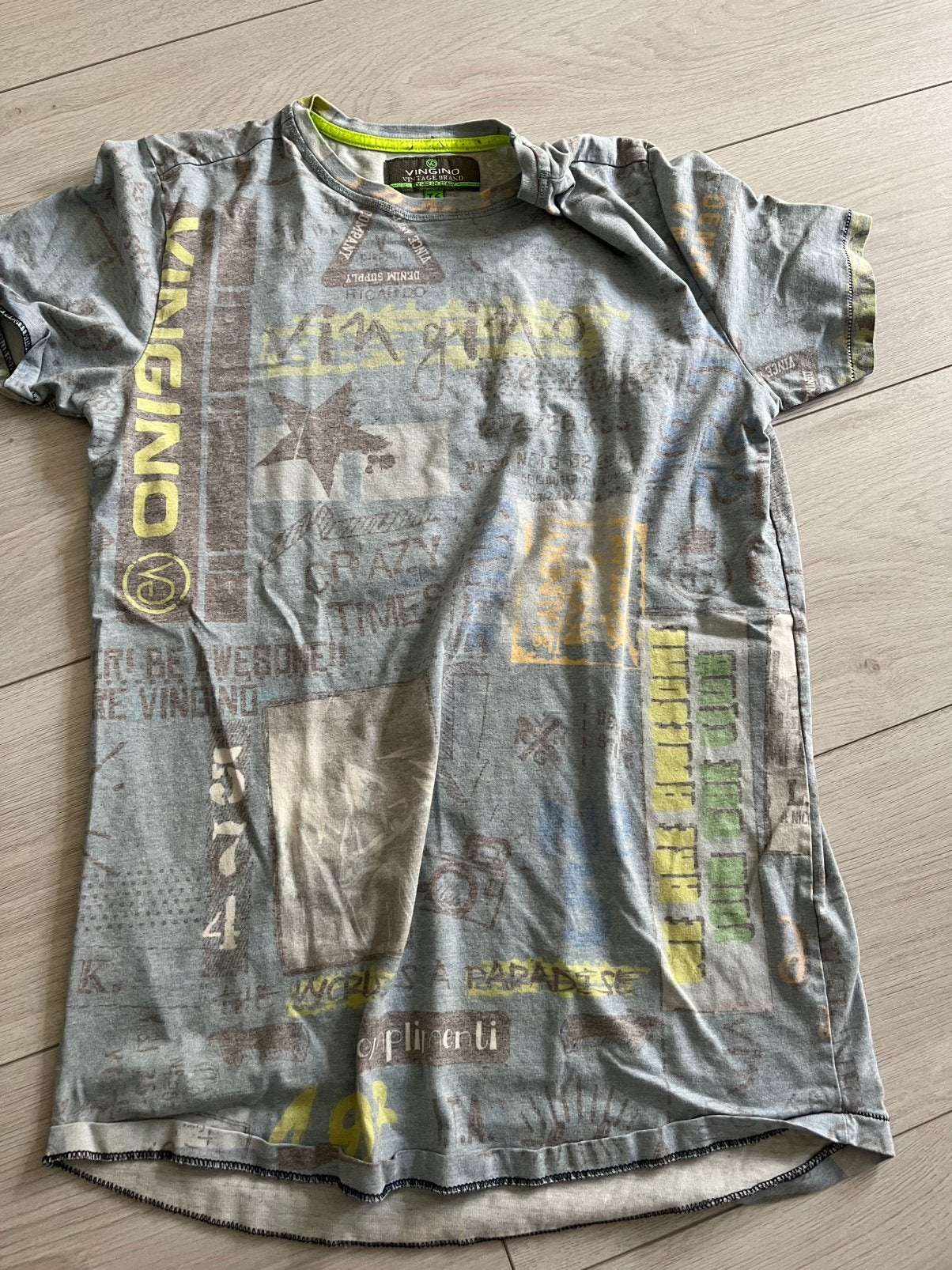 Vingino shirt maat 170, Kinderen en Baby's, Kinderkleding | Maat 170, Ophalen of Verzenden, Zo goed als nieuw, Jongen, Shirt of Longsleeve
